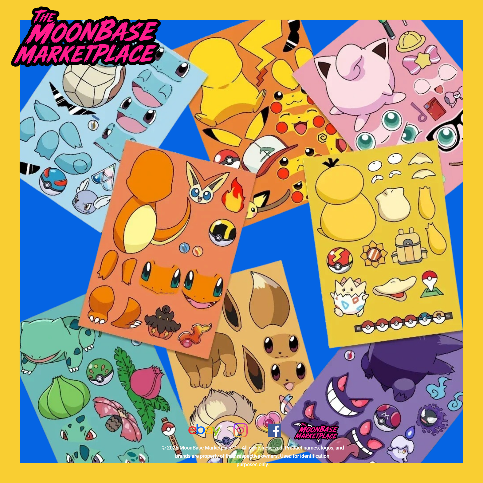 Pokémon Face Swap Sticker Sheets - Build Your Own Pikachu, Bulbasaur & More