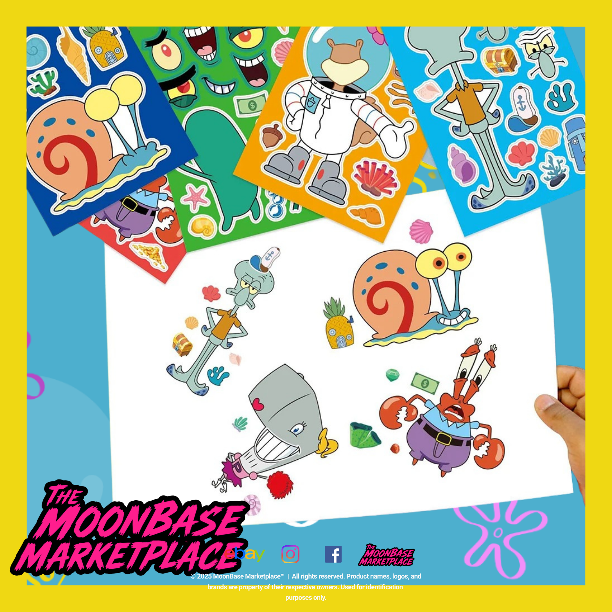 SpongeBob Sticker Mayhem – 24 Sheets Total, 8 Characters + Remix Madness!
