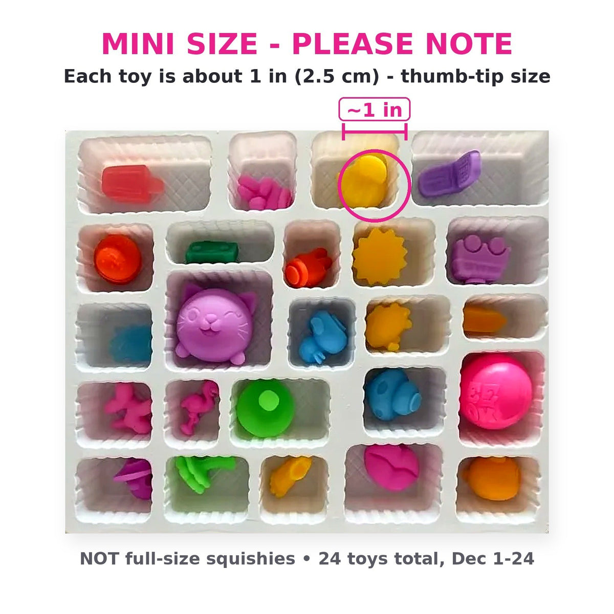 Mini Squishy Advent Calendar 2026, Winter Design, 24 Day