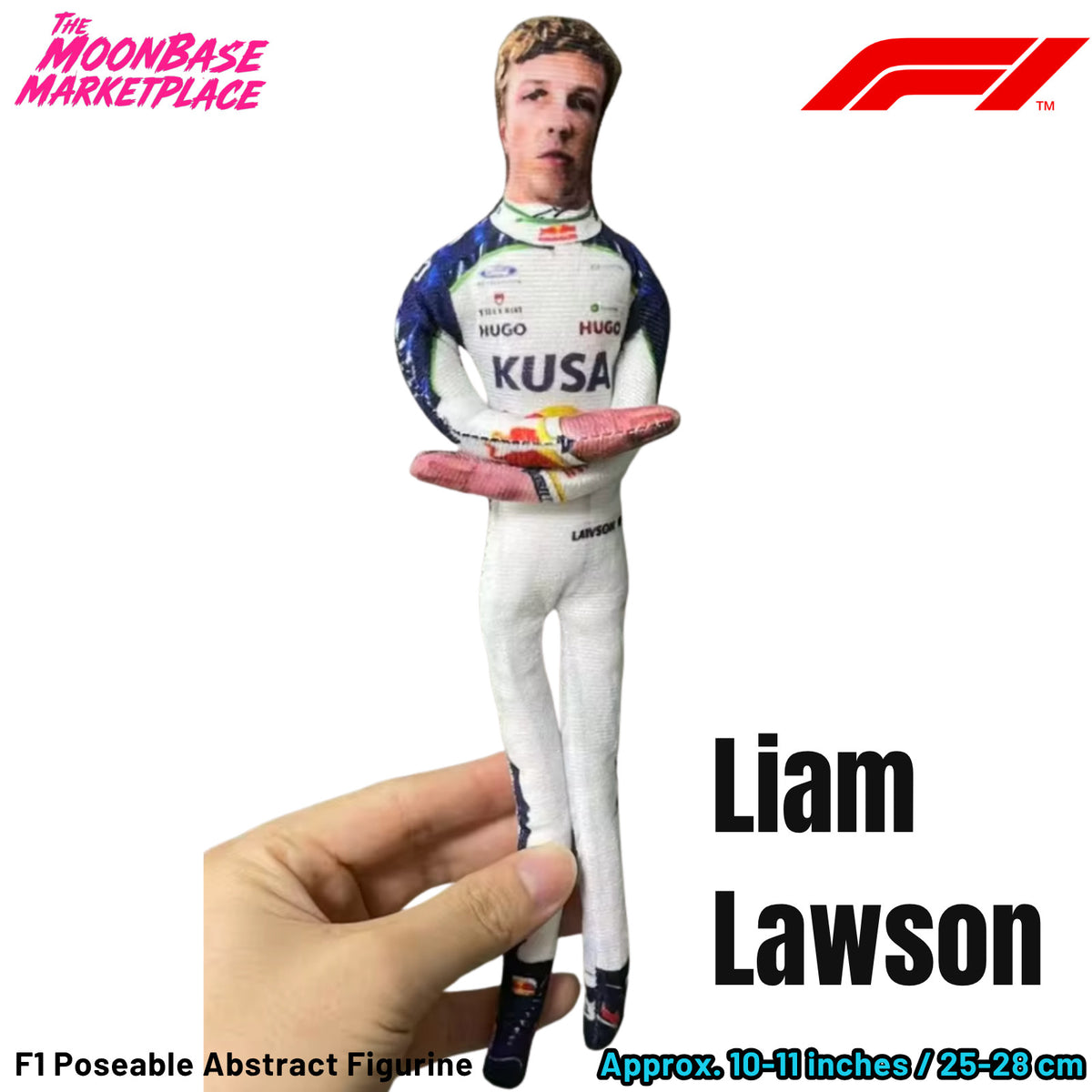 Poseable Racing Driver Plush Doll - Liam Lawson