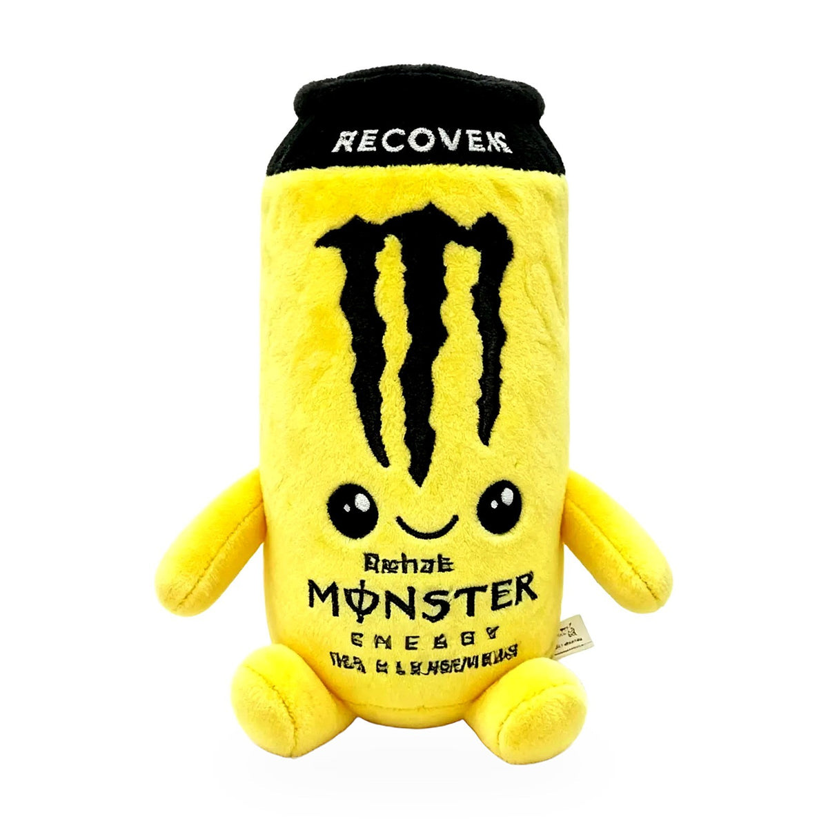 Energy Drink Can Plush Pillow, 8.7in - Monster Yellow Rehab