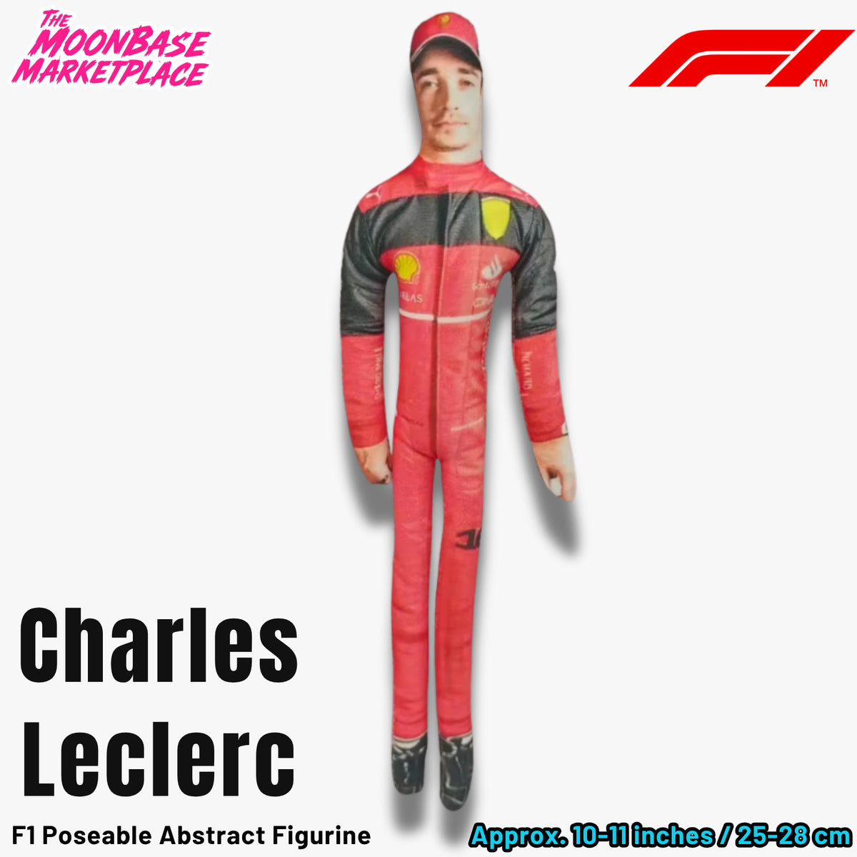 Poseable Racing Driver Plush Doll - Charles Leclerc-ALT