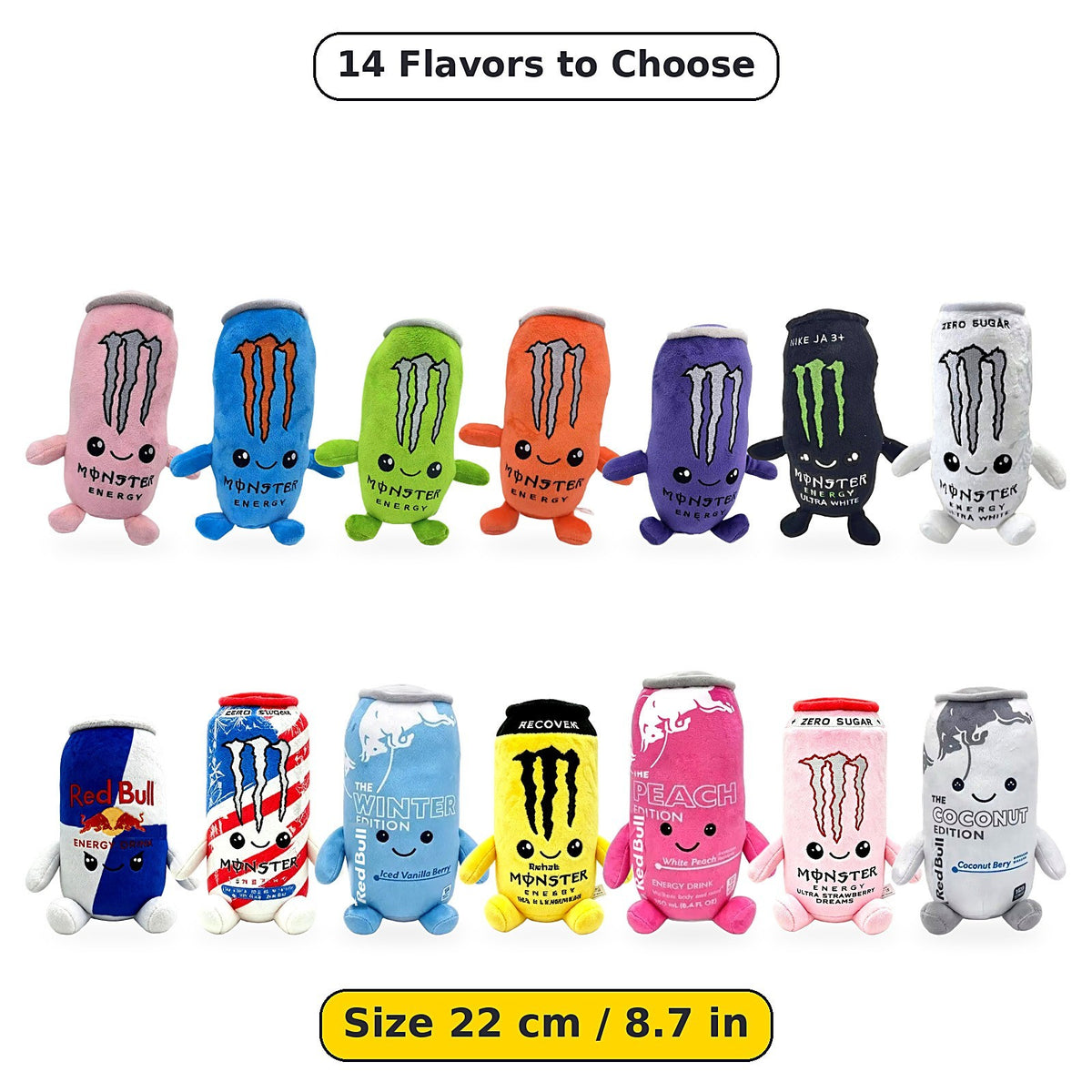 Energy Drink Can Plush Pillow, 8.7in