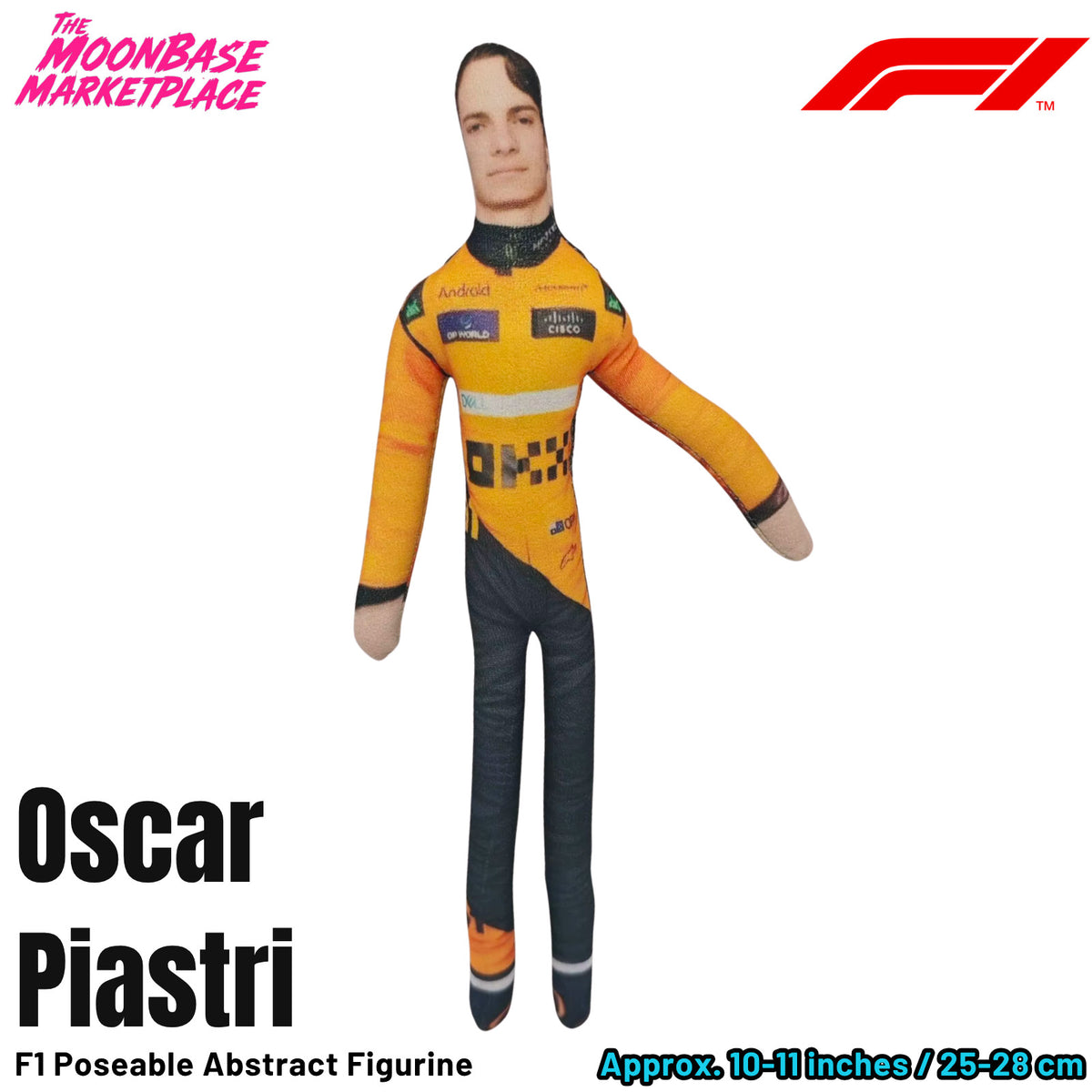 Poseable Racing Driver Plush Doll - Oscar Piastri