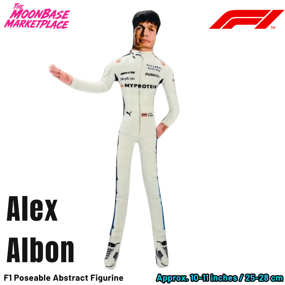 Poseable Racing Driver Plush Doll - Alex Albon