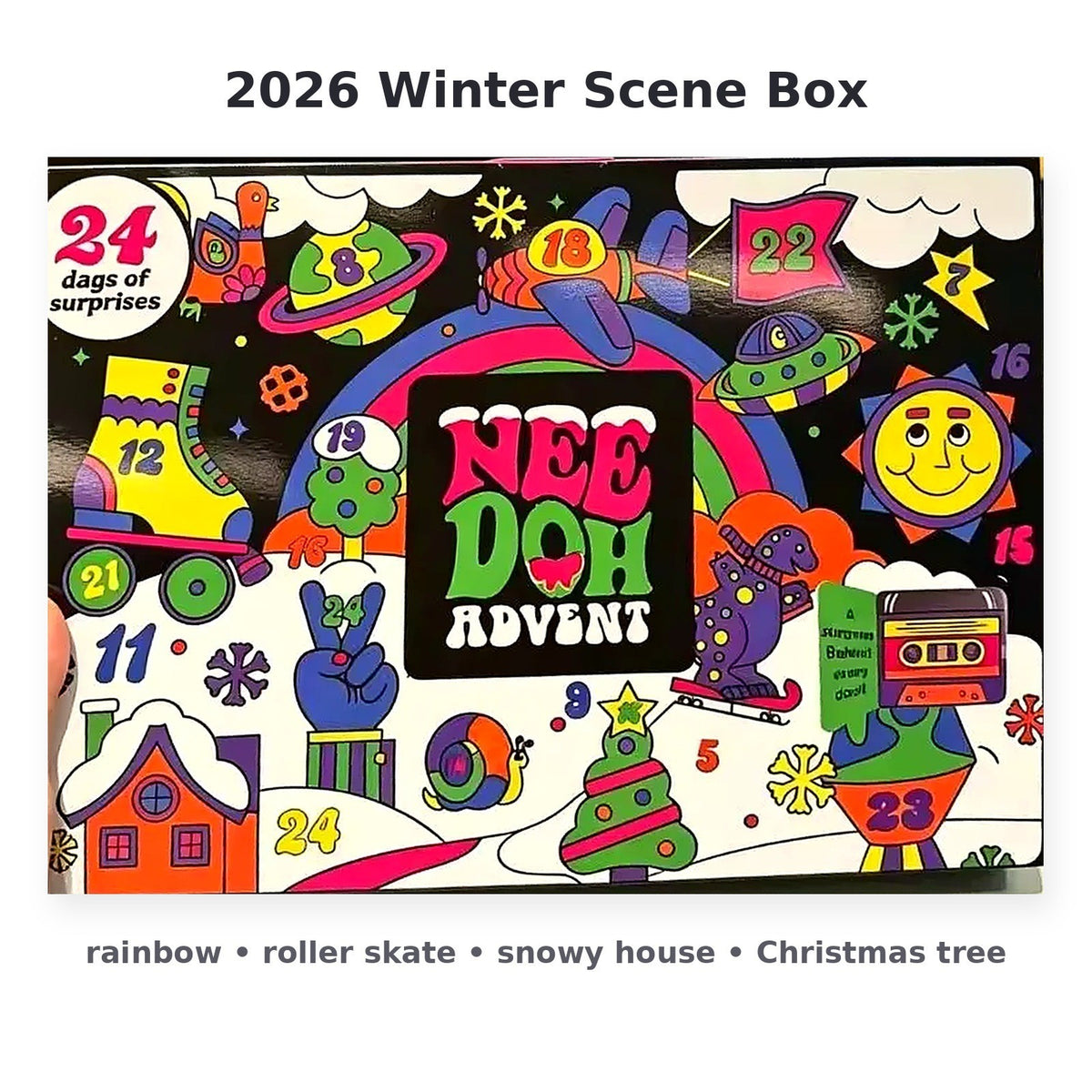 Mini Squishy Advent Calendar 2026, Winter Design, 24 Day