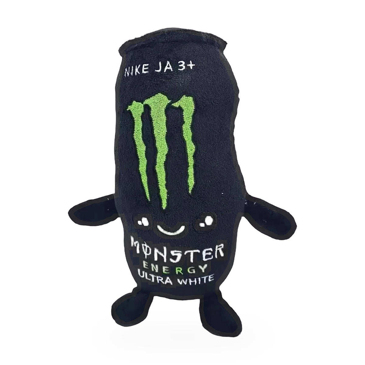 Energy Drink Can Plush Pillow, 8.7in - Monster Black
