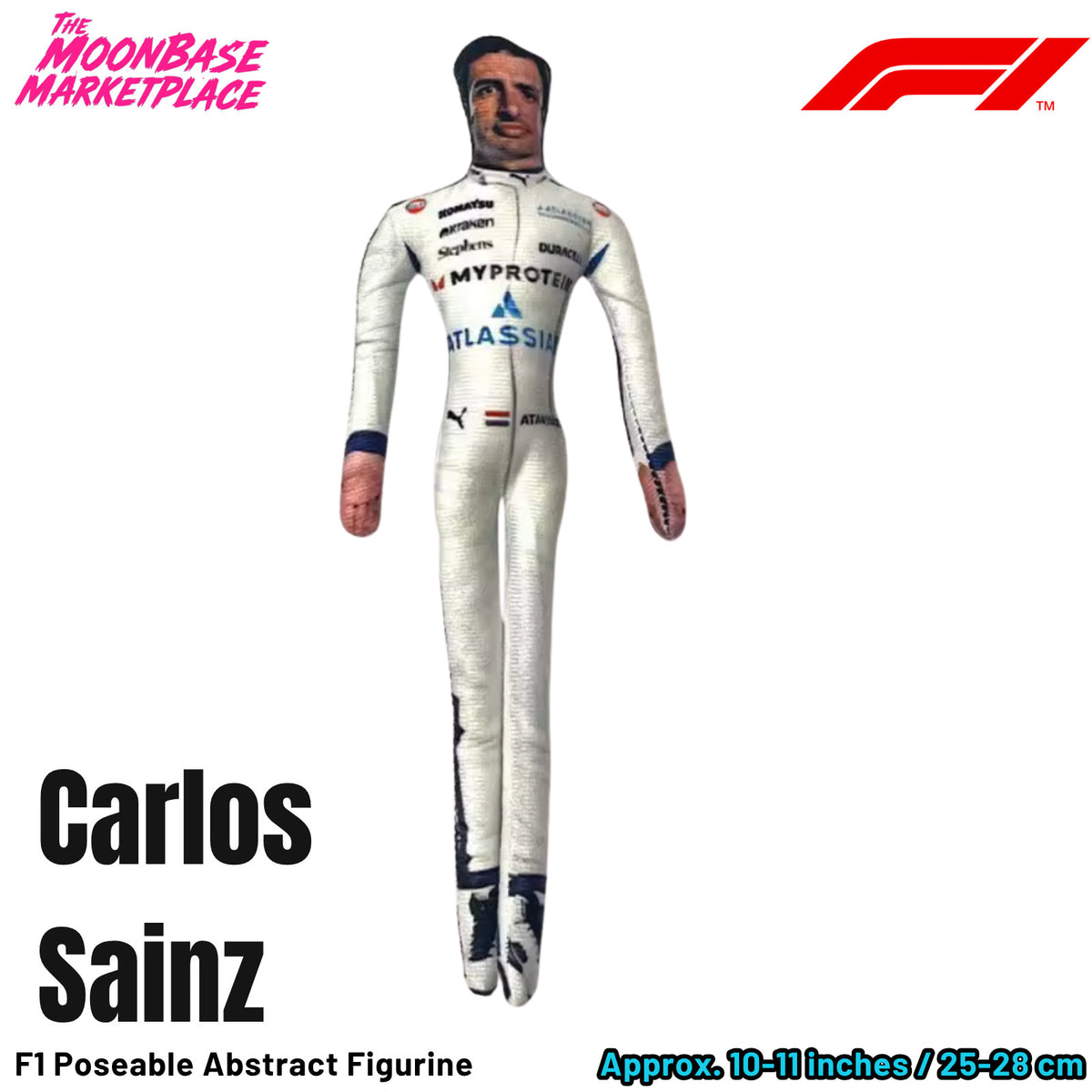 Poseable Racing Driver Plush Doll - Carlos Sainz