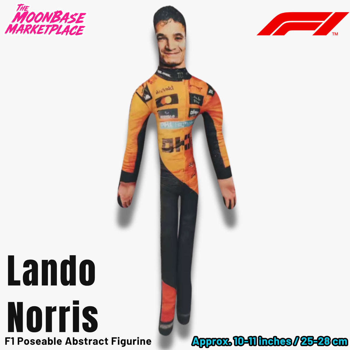 Poseable Racing Driver Plush Doll - Lando Norris