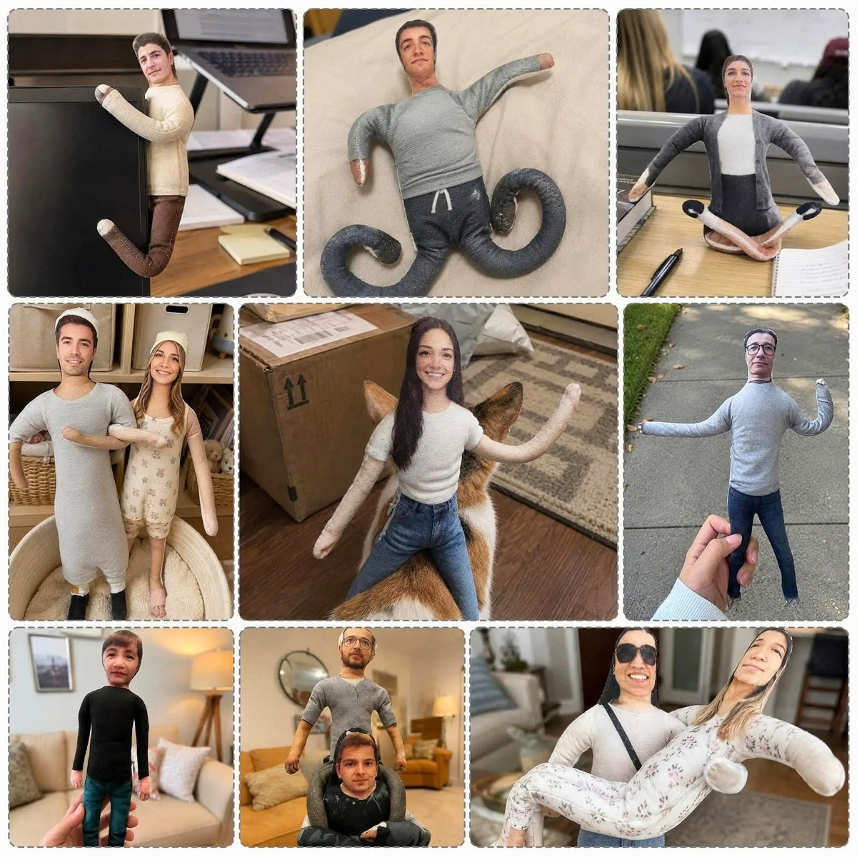 Personalized Mini Me Plush Doll From Your Photo, 10in