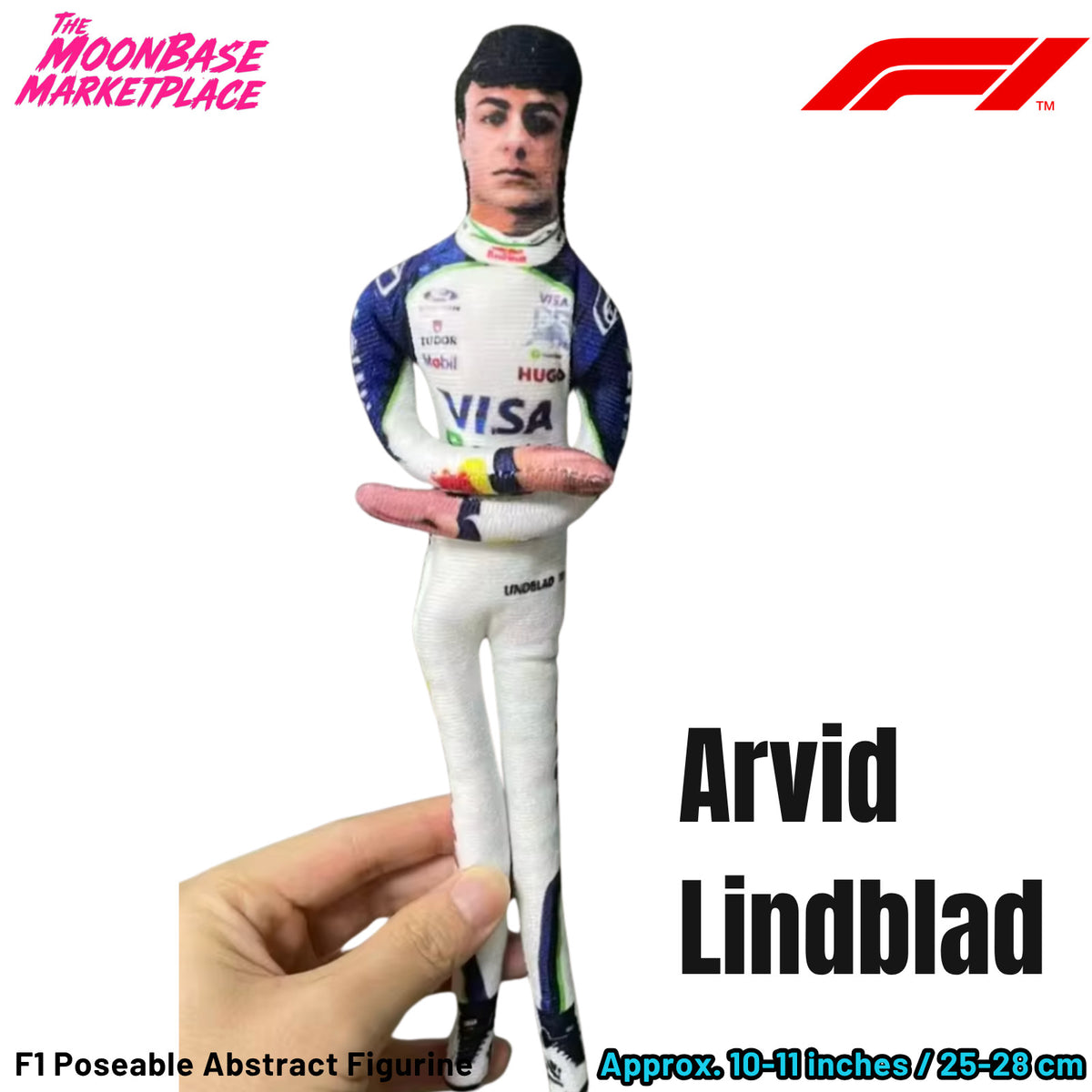 Poseable Racing Driver Plush Doll - Arvid Lindblad