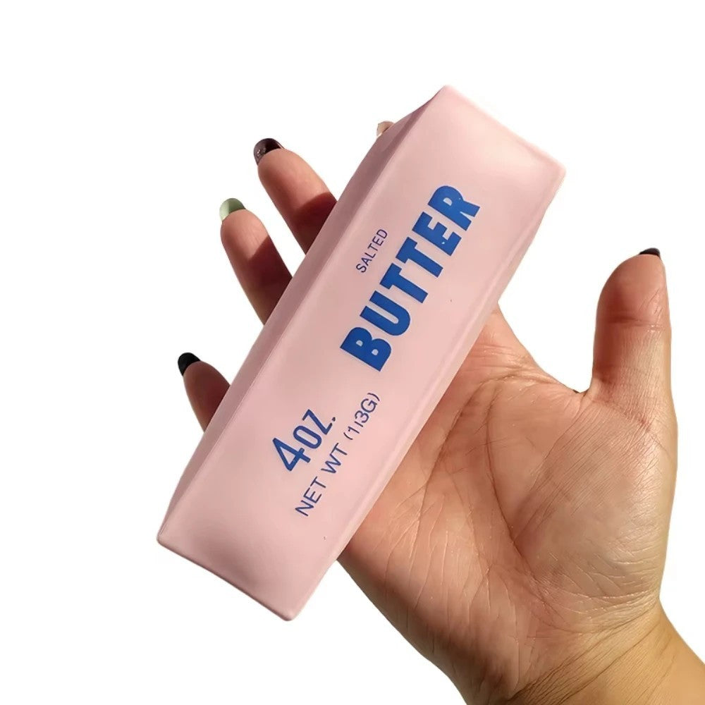 Crunchy Butter Stick Squishy Stress Ball - Pink