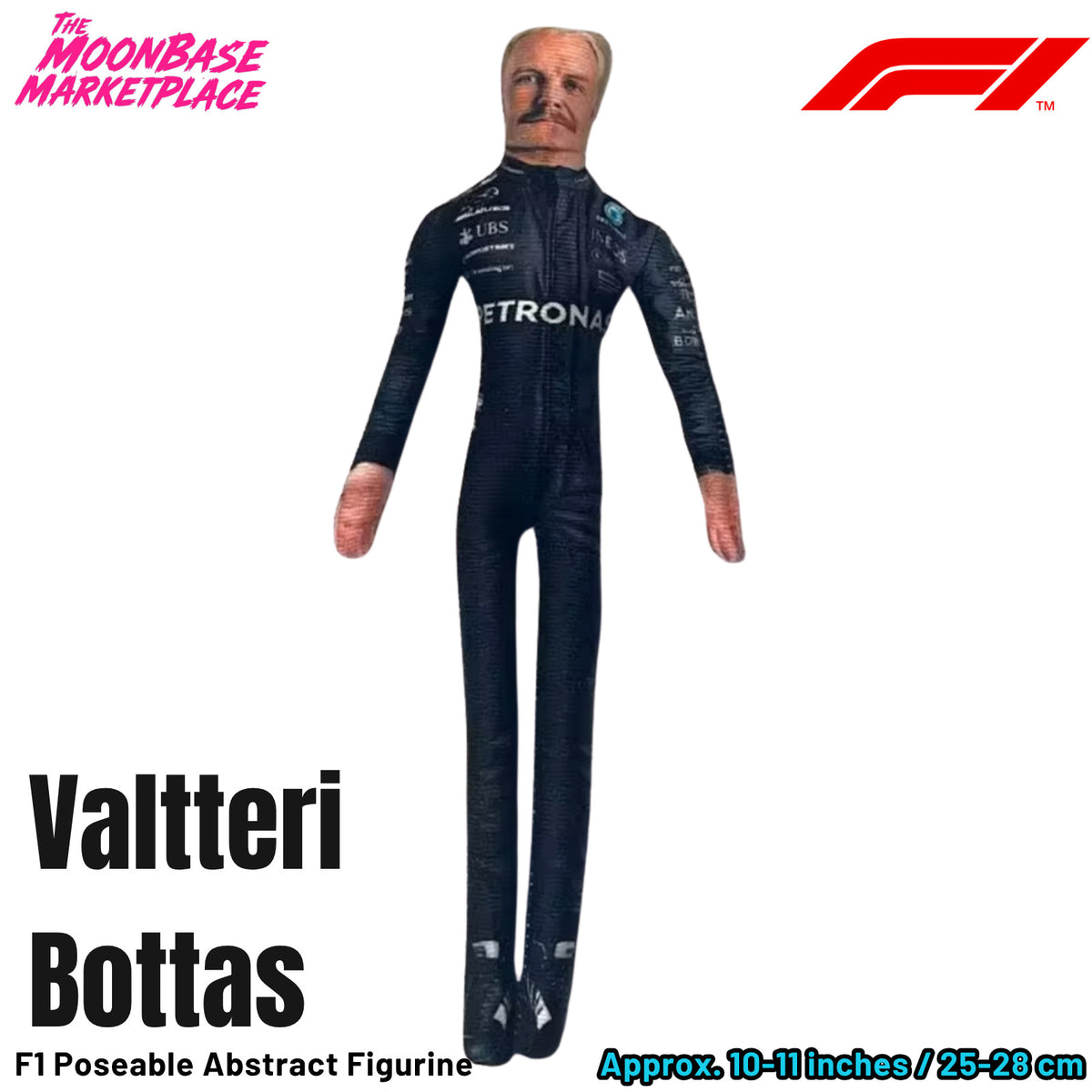 Poseable Racing Driver Plush Doll - Valtteri Bottas